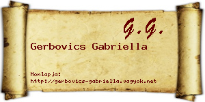 Gerbovics Gabriella névjegykártya